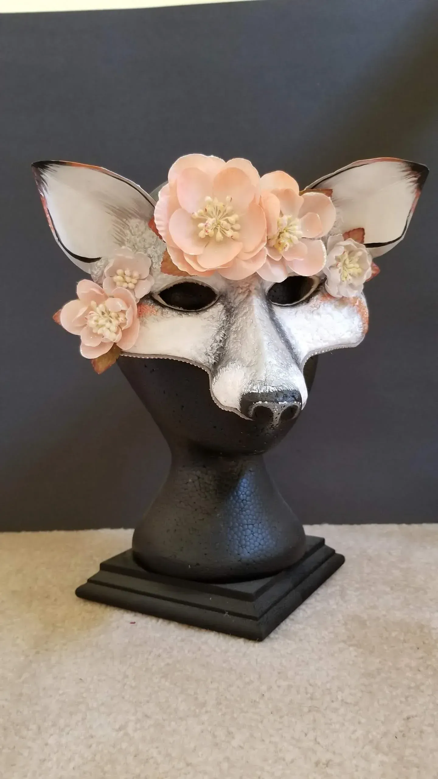Victorian-style fox mask with ornate detailing